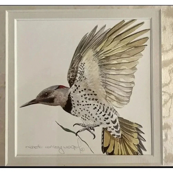 Michele Conley Vogel Bird Prints  4.5”  Prof. Framed  in 15”x15” Michaels Frame - Picture 5 of 9